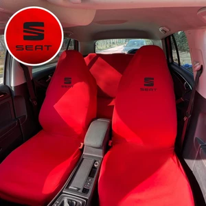 Seat Leon 1 Oto Koltuk Servis Kılıfı Kırmızı Likralı Esnek Tüm Araç Modellerine Uygun Universal