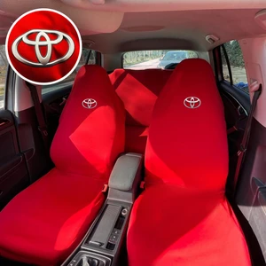 Toyota Corolla 7 Oto Koltuk Servis Kılıfı Kırmızı Likralı Esnek Tüm Araç Modellerine Uygun Universal