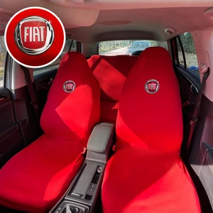 Fiat Fiorino Oto Koltuk Servis Kılıfı Kırmızı Likralı Esnek Tüm Araç Modellerine Uygun Universal