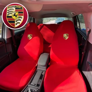 Porsche Taycan Oto Koltuk Servis Kılıfı Kırmızı Likralı Esnek Tüm Araç Modellerine Uygun