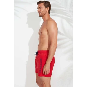 U.S. Polo Assn. 21005 Erkek Orta Boy Deniz Şortu-Kırmızı