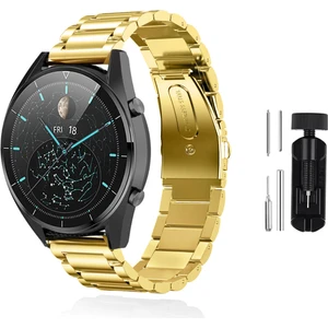 Kip GSM Huawei Watch Gt 2 Pro 46MM Uyumlu Kordon Kordon Metal Metal Kordon Ayarlama Aparatlı