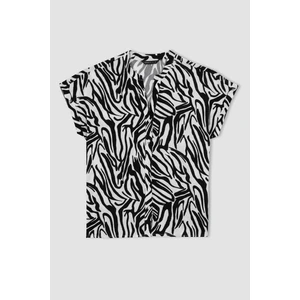 Regular Fit Bisiklet Yaka Kısa Kollu Gömlek I6173AZ23SM