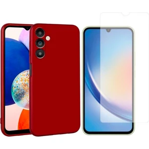 Samsung Galaxy A34 5g ile Uyumlu Kılıf Soft Yumuşak Telefon Kılıfı ve Temperli Cam Ekran Koruyucu