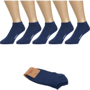 Ozzy Socks 5 Çift Dikişsiz Pamuklu Lacivert Unisex Patik Çorap Yazlık Dayanıklı Topuk ve Burun