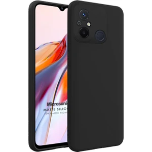Matte Silicone Xiaomi Redmi 12C Kılıf Siyah