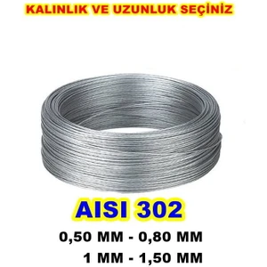 Paslanmaz Çelik Tel Kalınlık Hobi Çit Olta Malzemesi El Işi Malzemesi Çilingir Takı Yap