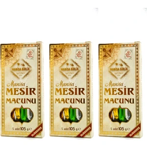 Manisa Birlik 3 'lü Mesir Macunu Glikozsuz 3x5 Adet Çubuk 315 gr
