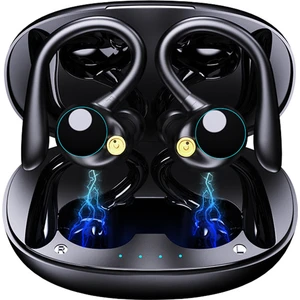 Kablosuz Mikrofonlu Bluetooth Uyumlu 5.0 Kulaklık - Siyah (Yurt Dışından)
