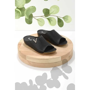 Siyah Leather Kadın Terlik K04278222203