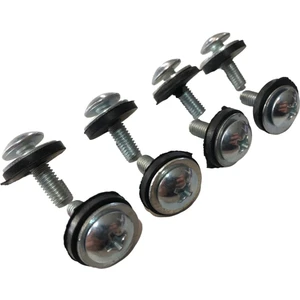 Motosiklet Kaporta Vidası Lastikli ve Pullu 6mm 2.5 cm ( 8 Adet )