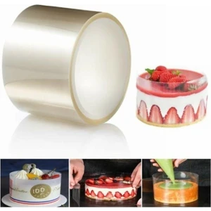 Şeffaf Desensiz Pasta Yan Dekor Film Jelatin-Krema Tutucu (9CM-25MT) Transfer J 7696217413148