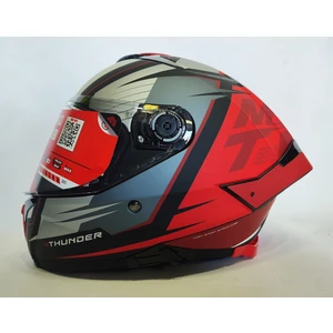 mt Kask mt Thunder 4sv Pental B5 Mat Red Grey - Iç Güneş Vizörlü