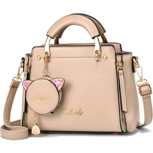 Marco Kadın Çantası 2023 Yeni Moda Tatlı Bayan Çanta Rahat Kişilik Kedi Omuz Askılı Çanta Trendi (Yurt Dışından)