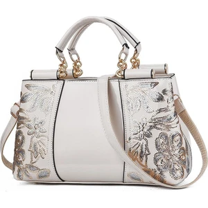 2023 Avrupa ve Amerika Birleşik Devletleri Popüler Rugan Parlak Kadın Çantası Atmosferik Çanta Büyük Kapasiteli Kadın Omuz Askılı Çanta Nakış Çantası High-End Lüks (Yurt Dışından)