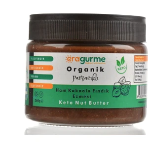 Era Gurme Organik Ham Kakaolu Parçacıklı (Crunchy) Ketojenik Fındık Ezmesi 260 gr