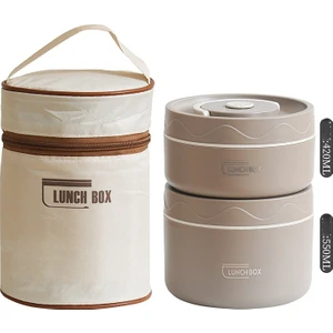 Taşınabilir Thermos 304 Paslanmaz Çelik Yalıtımlı Öğle Yemeği Kutusu Sızdır Köplü Kova Öğrenci Öğle Yemeği Kutusu Çok Katmanlı Yuvarlak Bento Kutusu (Yurt Dışından)