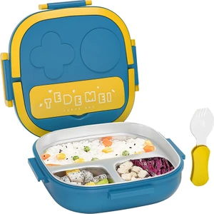 500ML Paslanmaz Çelik Bento Kutusu Çocuklar Için Yalıtımlı Öğle Yemeği Kutusu Yürümeye Başlayan Kızlar Metal Porsiyon Kesitler Sızdır Yoksa Öğle Yemeği Konteyner Kutusu (Yurt Dışından)