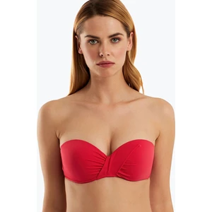 63549 Kırmızı Straplez Bikini Üstü