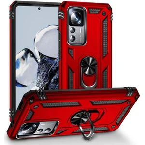 Xiaomi Mi 12T Pro Kılıf Yüzüklü Standlı Manyetikli Armor Zırh