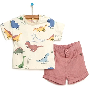 Dino Party Tshirt-Şort Erkek Bebek