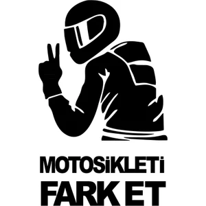 Motosikleti Farket Mini Sticker Etiket Modeli