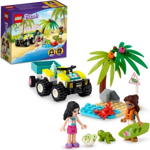 Friends Kaplumbağa Koruma Aracı 41697 # Çocuklar için İki Oyuncak Kaplumbağa ve Emma Mini Bebek İçeren Yaratıcı Oyuncak Yapım Seti (90 Parça)