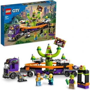 LEGO® City Lunapark Uzay Oyuncağı Kamyonu 60313 - 6 Yaş ve Üzeri Çocuklar için 3 Minifigür İçeren Yaratıcı Oyuncak Yapım Seti (433 Parça)