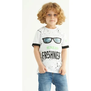 ZepkidsErkek Çocuk Sunglass Freshness Baskılı T-shirt 3-7 Yaş