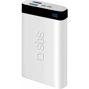 İntelligent Fast Charge 10.000mAh 2xUsbA + Type-C Çıkışlı Led Göstergeli Powerbank Beyaz