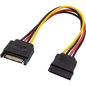Sata Power Uzatma Kablosu Dişi Erkek Sata Power Kablo Erkek Dişi Sata Uzatma Kablosu 20 cm