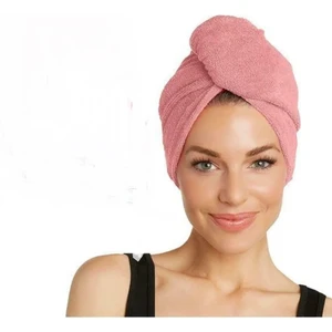 Pembe Saç Havlusu, Saç Bonesi, Banyo Deniz ve Havuz Sonrası Plaj Için