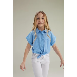 Kız Çocuk Crop Tensel Kısa Kollu Gömlek Z4909A623SM