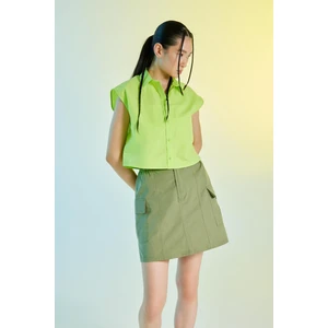 Coool Relax Fit Poplin Kolsuz %100 Pamuk Gömlek A5389AX23SM