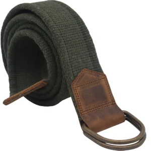 Anatolia Craft Erkek Kadın Kız Genç Için Unisex Derili D Tokalı Antik Halkalı Dokuma Yeşil Taktik Spor Kanvas Kot Bez Kemer