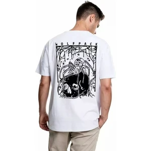 Amor Man Büyük Beden Özel Tasarım Wolfpack Sırt Baskılı %100 Pamuk Oversize Erkek T-Shırt