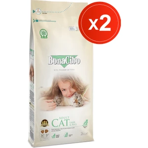 Bonacibo Adult Cat Lamb & Rice 2 kg x 2 Li - Kuzu Etli ve Pirinçli Yetişkin Kedi Maması