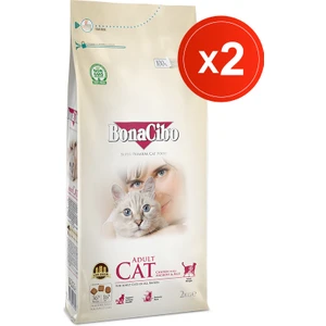 Bonacibo Adult Cat Tavuklu 2 kg x 2 Li - Tavuklu (Hamsi ve Pirinç Eşliğinde) Yetişkin Kedi Maması