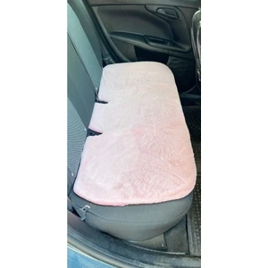 Oto Aksesuarcım Yumuşak Tüylü Peluş Serme Oto Koltuk Koruyucu Minder Arka Pudra Pembe