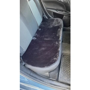 Oto Aksesuarcım Yumuşak Tüylü Peluş Serme Oto Koltuk Koruyucu Minder Arka Siyah