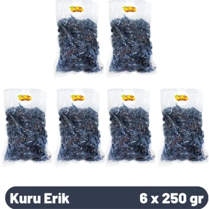 Kuru Erik 250 gr x 6 Adet Dilimlenmiş Erik Kurusu - (1,5 Kg)