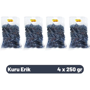 Kuru Erik 250 gr x 4 Adet Dilimlenmiş Erik Kurusu - (1 Kg)