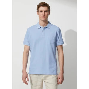 Altınyıldız Classics Polo Yaka Açık Mavi Erkek T-Shirt 4A9000000002