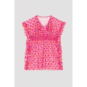 Kız Çocuk Kalp Desenli Kaftan