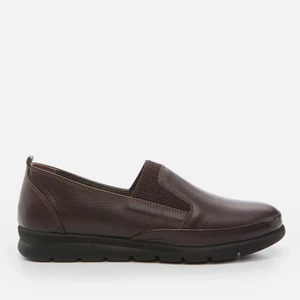 01AYH262850A480 Hakiki Deri Kahve Kadın Loafer