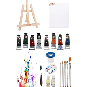 Masaüstü Şövale Keep Smile 6'lı Fırça Südor Mona Lisa 37 ml 10'lu Yağlı Boya Seti