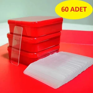 Ada All Store Ekstra Güçlü Şeffaf Çift Taraflı Bant Seti-60 Parça-Pratik Kutuda