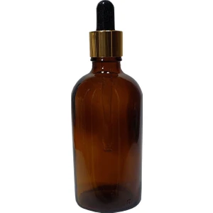 100 ml 8 Adet Altın Renk Damlalık Boş Cam Şişe
