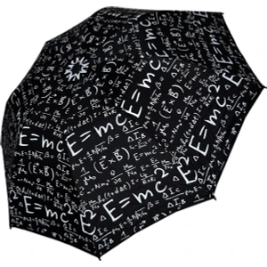 Herşey Nota Mc2 Fizik Unisex Desenli Siyah Şemsiye