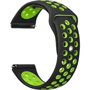 Tecno Watch 2 Kordon Delikli Çift Renk Silikon Yeşil